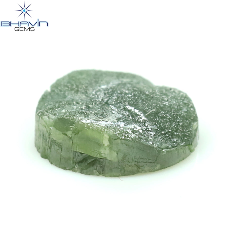 0.42 CT Round Rough Shape Green Natural Loose Diamond I3 Clarity (5.00 MM)