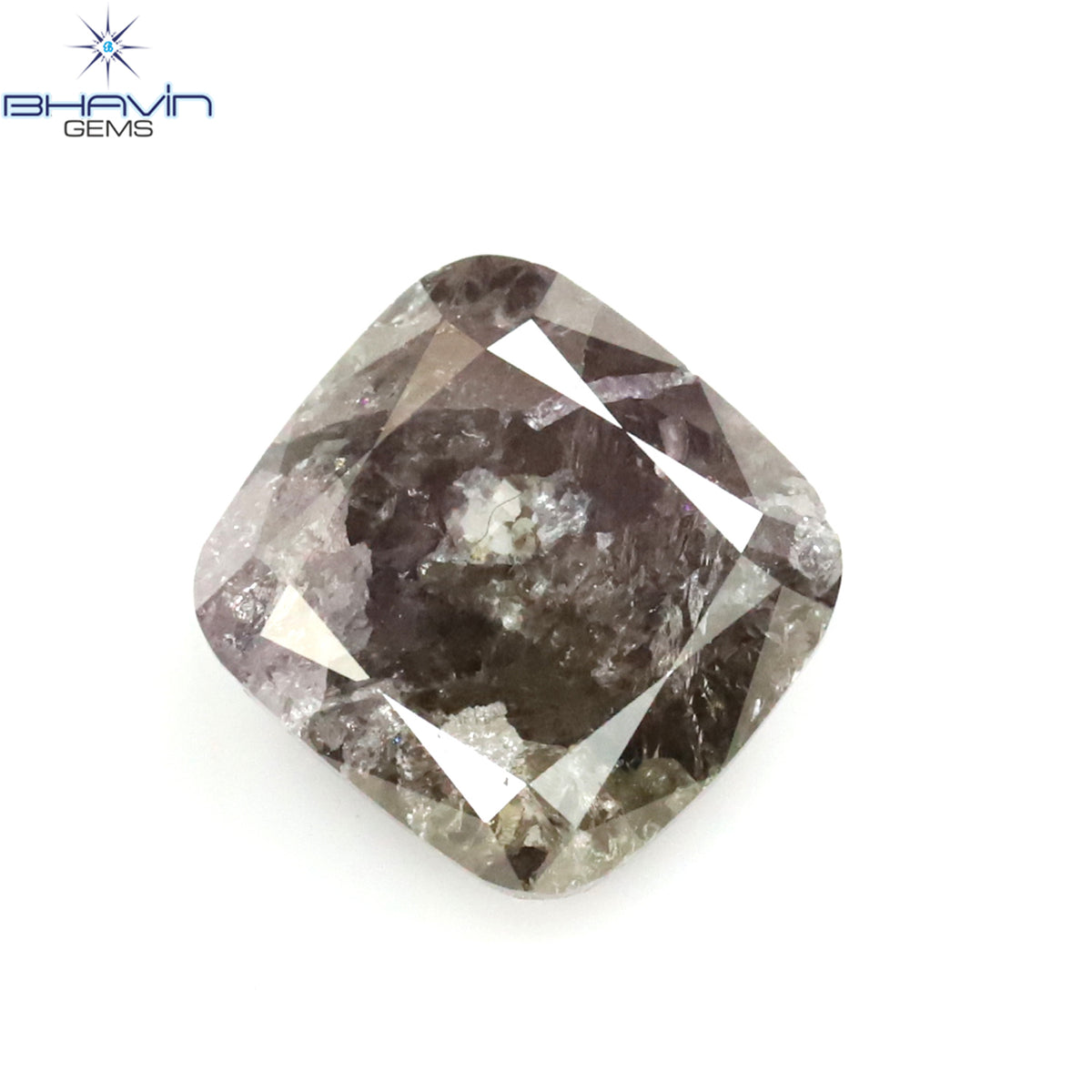 0.86 CT クッション ダイヤモンド ピンク カラー ナチュラル ルース ダイヤモンド I2 クラリティ (5.02 MM)