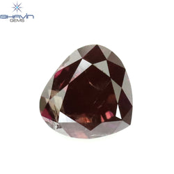 0.39 CT Heart Shape Enhanced Pink Color Natural Loose Diamond I1 Clarity (4.42 MM)