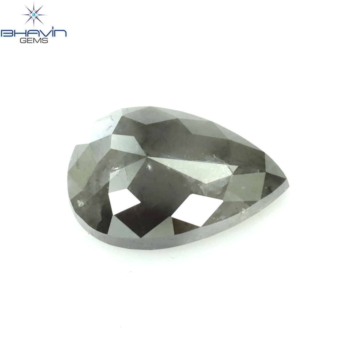 1.20 CT ペアシェイプ ナチュラル ダイヤモンド ブラック カラー I3 クラリティ (10.68 MM)
