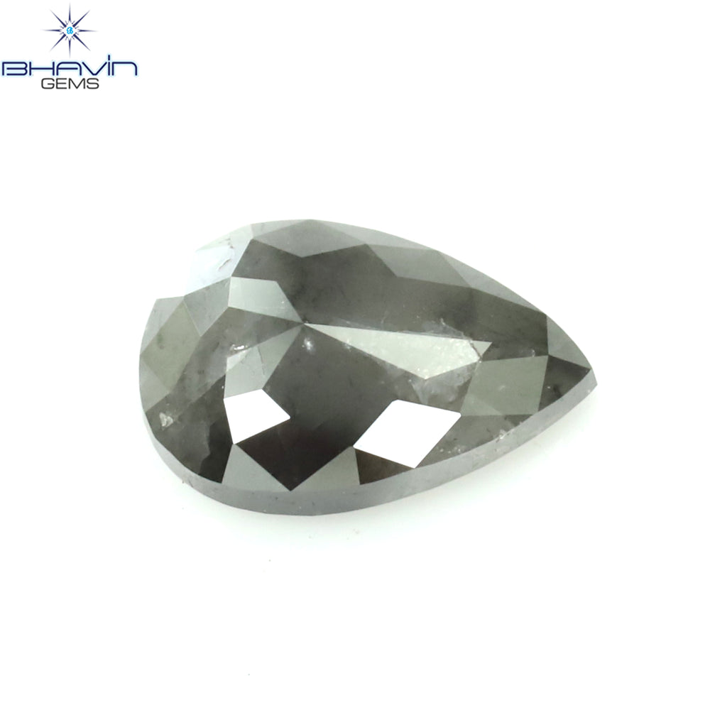 0.50 CT Pear Shape Natural Diamond Grey Color I3 Clarity (6.54 MM)