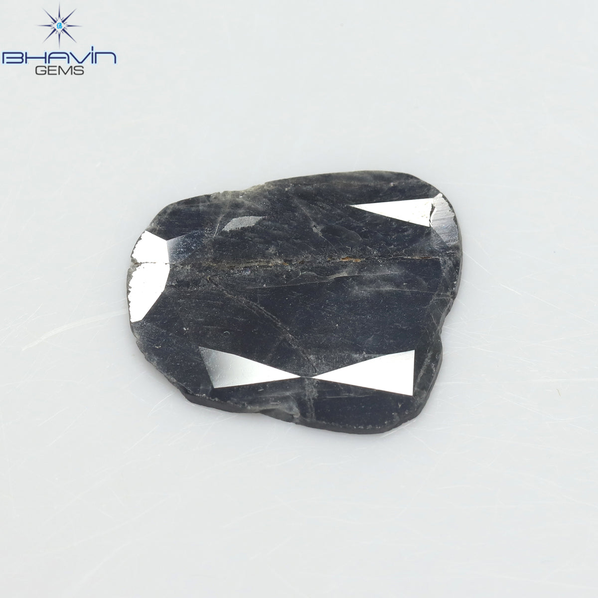 1.78 CT Slice Natural Diamond Black Color Clarity I3 (13.00 MM)