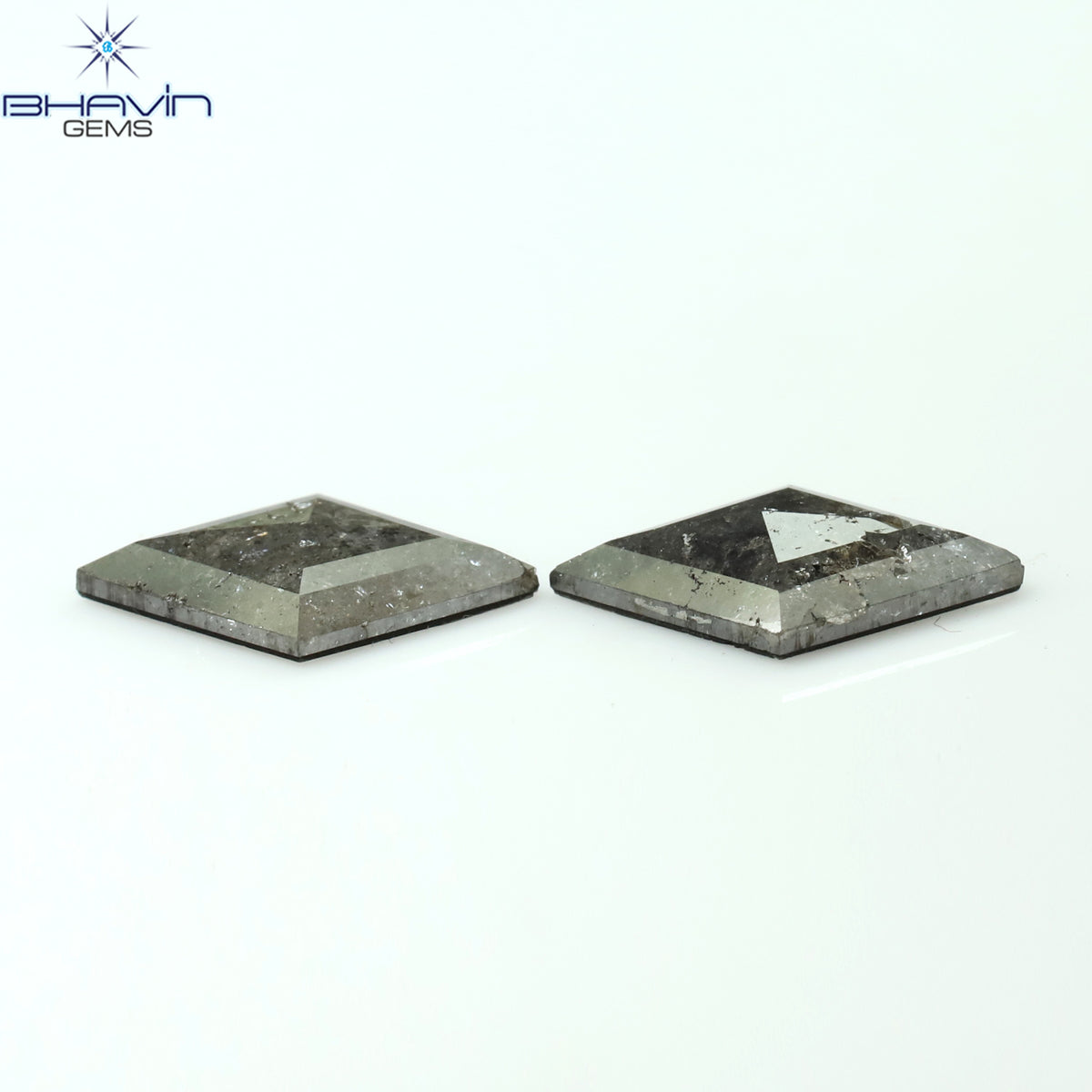 0.54 CT カイト ダイヤモンド ナチュラル ルース ダイヤモンド ソルト アンド ペッパー カラー I3 クラリティ (6.92 MM)