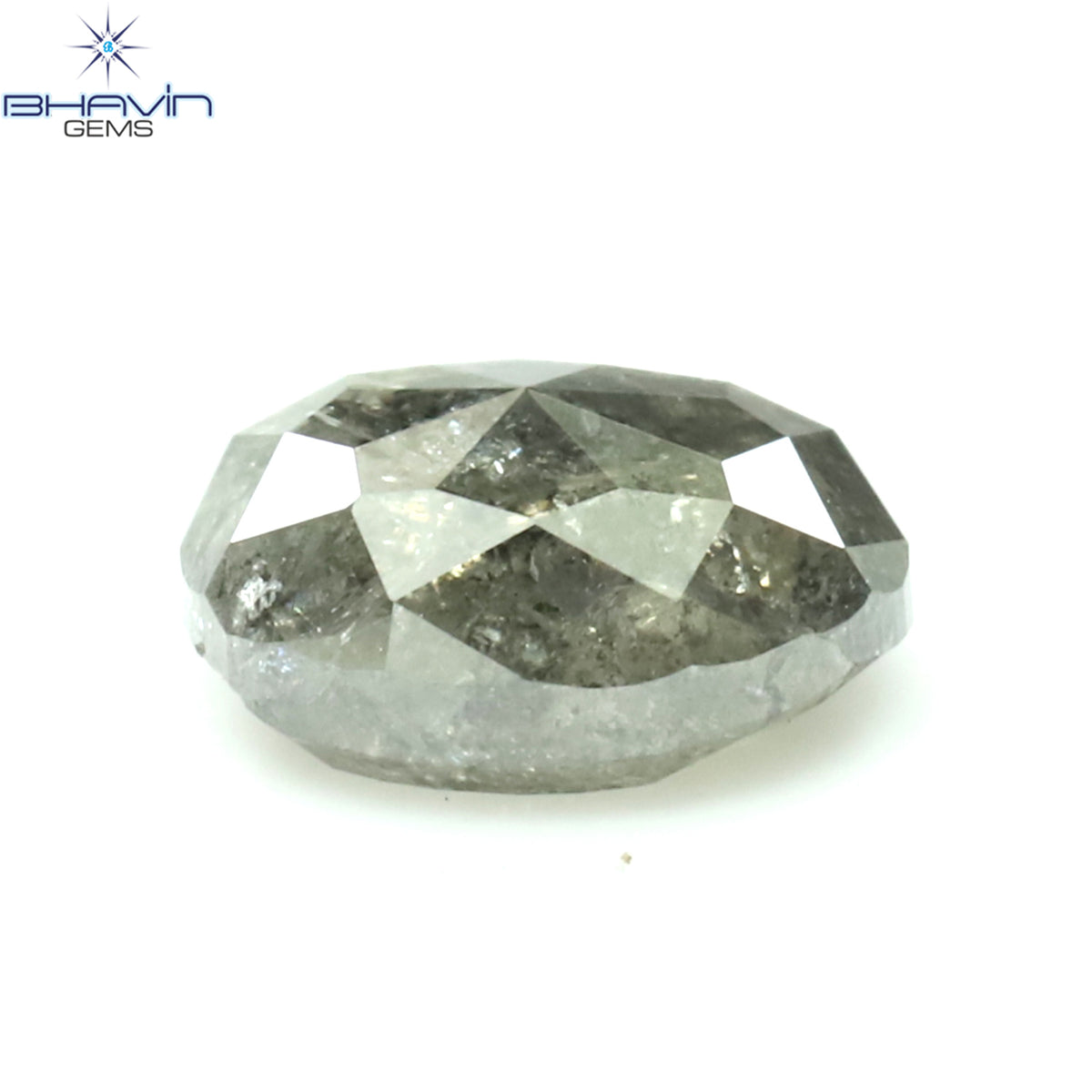 0.71 CT Natural Oval Diamond Salt and Pepper Color Clarity I3 (5.75 MM)