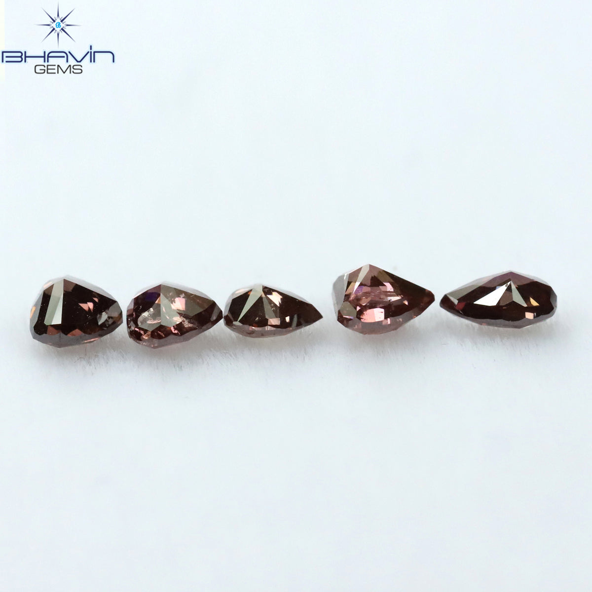 0.75 CT/5 Pcs Natural Mix Diamond Enhanced Pink Color Clarity SI2 (4.00 MM)