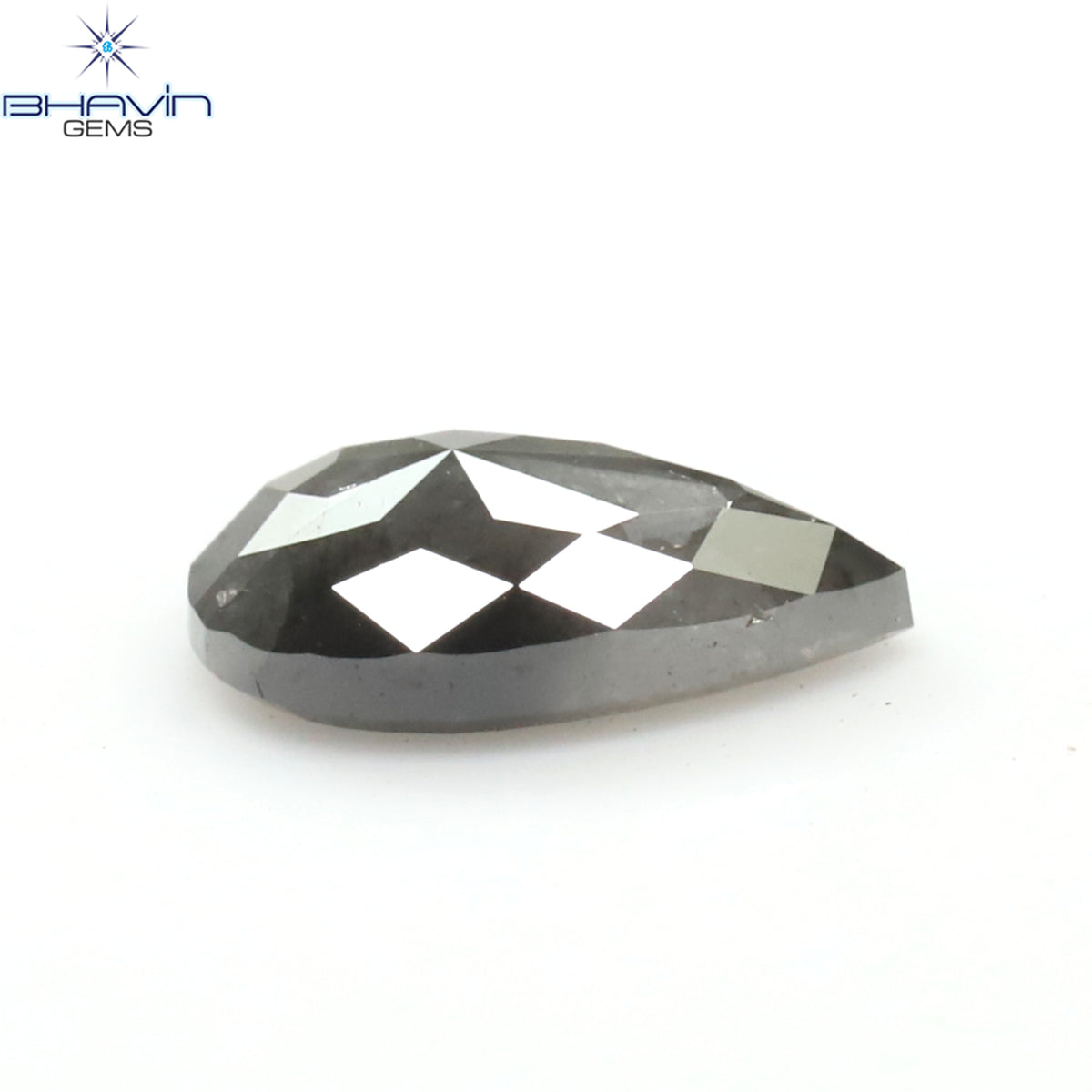 1.20 CT ペアシェイプ ナチュラル ダイヤモンド ブラック カラー I3 クラリティ (10.68 MM)