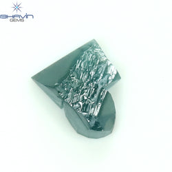 0.23 CT Statue Rough Shape Blue Color Natural Loose Diamond I3 Clarity (5.42 MM)