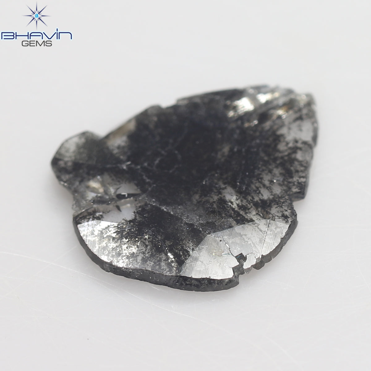 0.92 CT Slice Natural Diamond Salt And Papper Color Clarity I3 (10.80 MM)