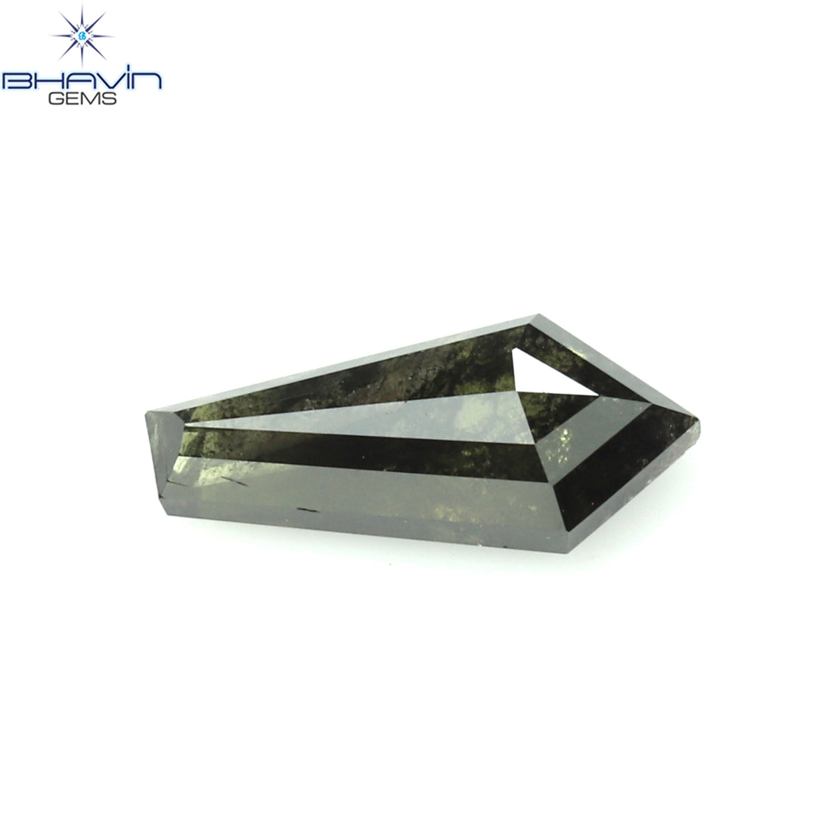 0.54 CT カイト ダイヤモンド ナチュラル ルース ダイヤモンド ソルト アンド ペッパー カラー I3 クラリティ (6.92 MM)