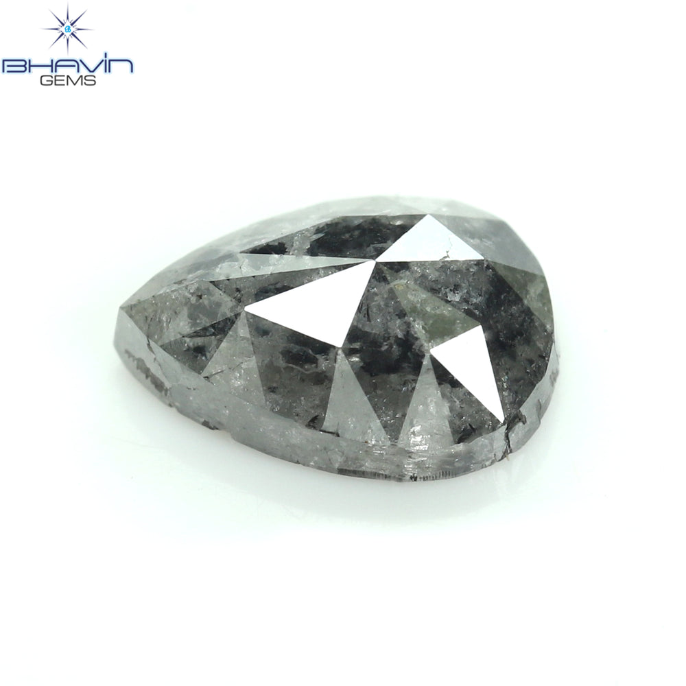 0.85 CT, Pear Diamond, Salt And pepper Color, Clarity I3