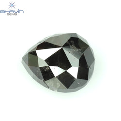 1.20 CT Pear Shape Natural Loose Diamond Salt And Pepper Color I3 Clarity (6.50 MM)