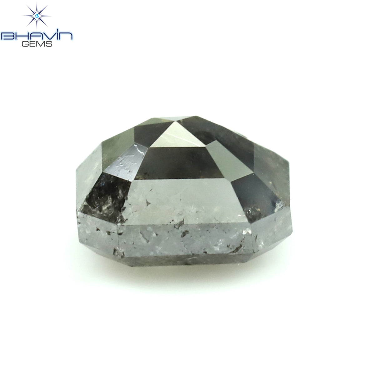 0.85 CT Natural Asscher Diamond Grey Color Clarity I3 (5.32 MM)