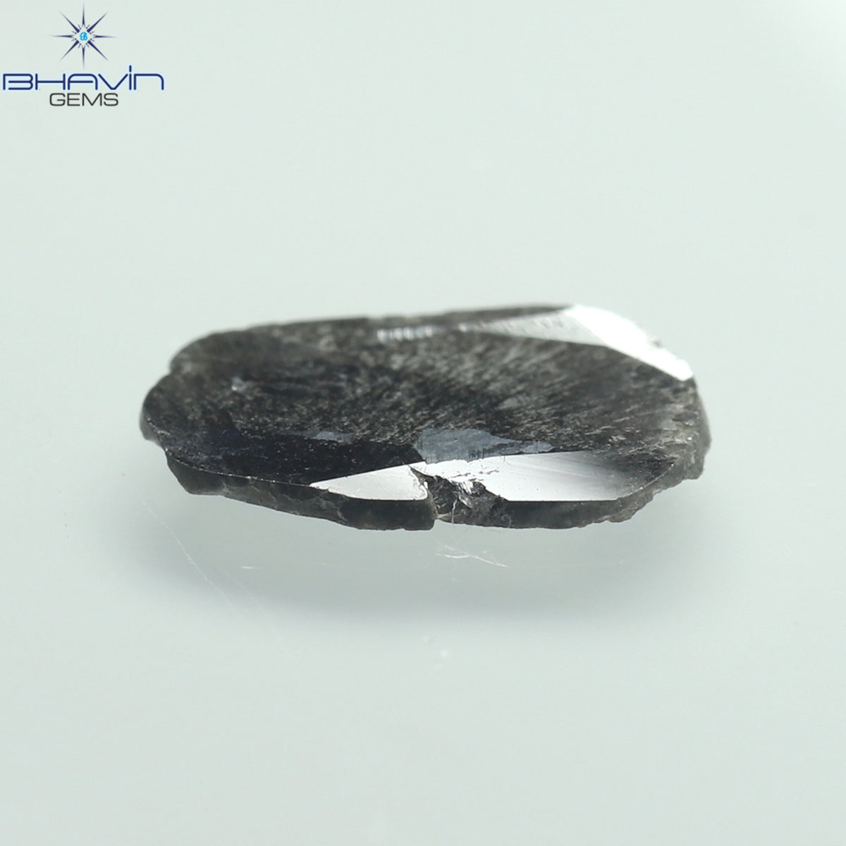 1.28 CT Slice Natural Diamond Salt And Pepper Color Clarity I3 (11.76 MM)