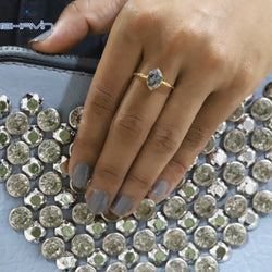 マーキス ダイヤモンド ソルト アンド ペッパー ダイヤモンド 天然ダイヤモンド リング ゴールド リング 婚約指輪