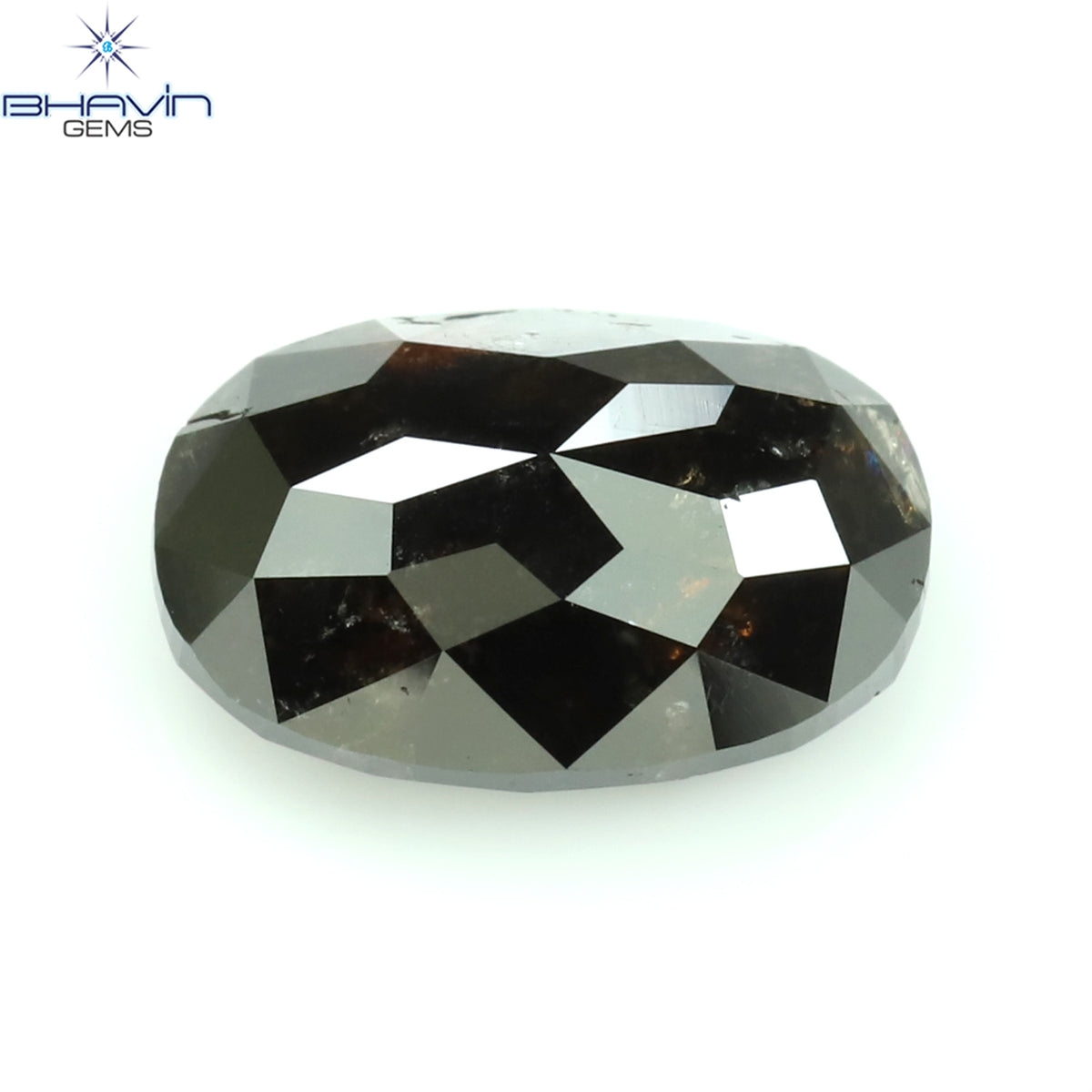 0.36 CT オーバルシェイプ ナチュラル ダイヤモンド ソルト アンド パッパー カラー I3 クラリティ (4.66 MM)