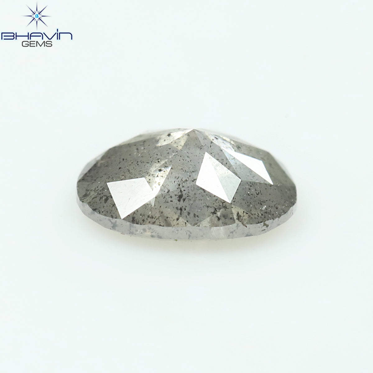 0.78 CT オーバルシェイプ ナチュラル ダイヤモンド ソルト アンド ペッパー カラー I3 クラリティ (6.70 MM)