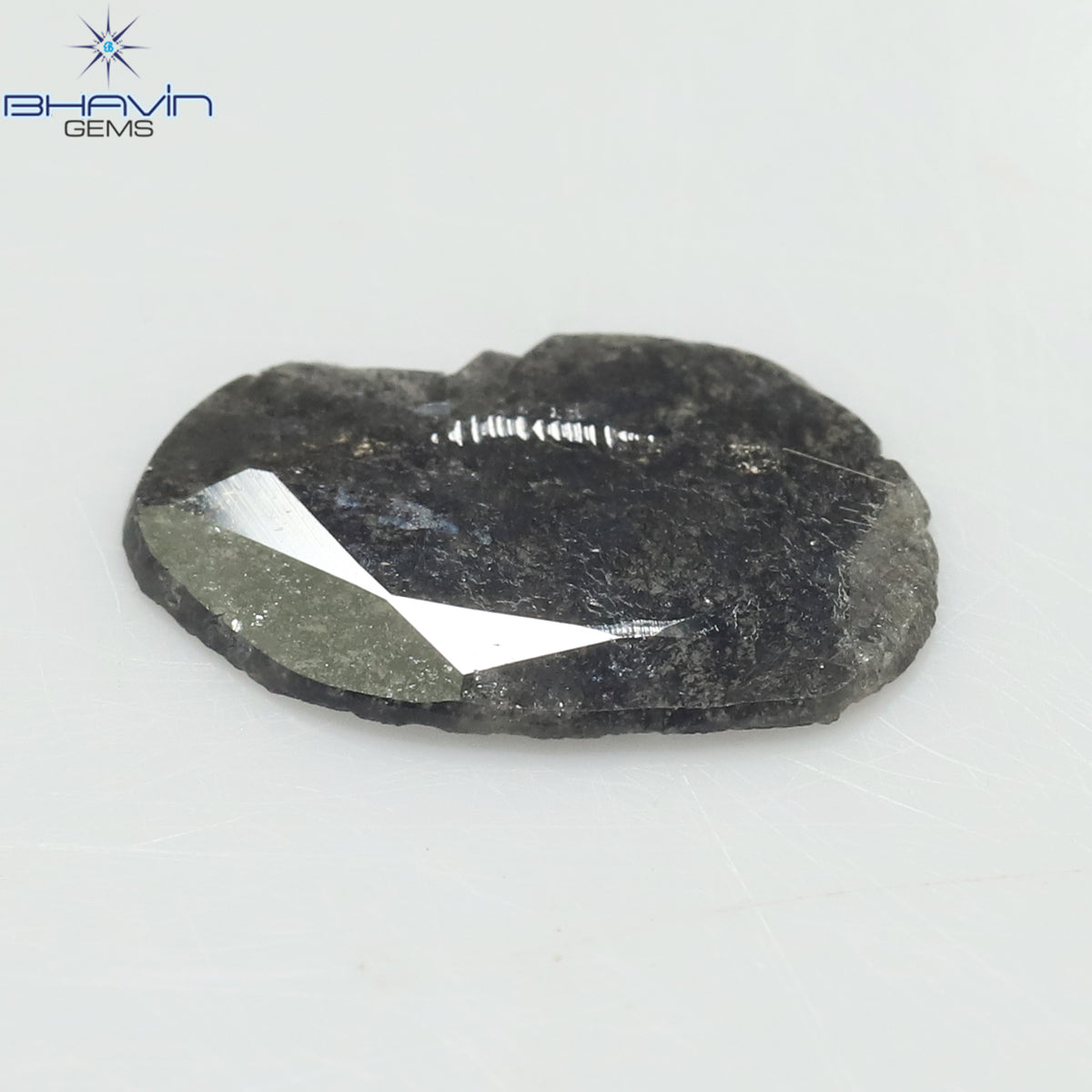 0.97 CT Slice Natural Diamond Salt And Papper Color Clarity I3 (12.00 MM)