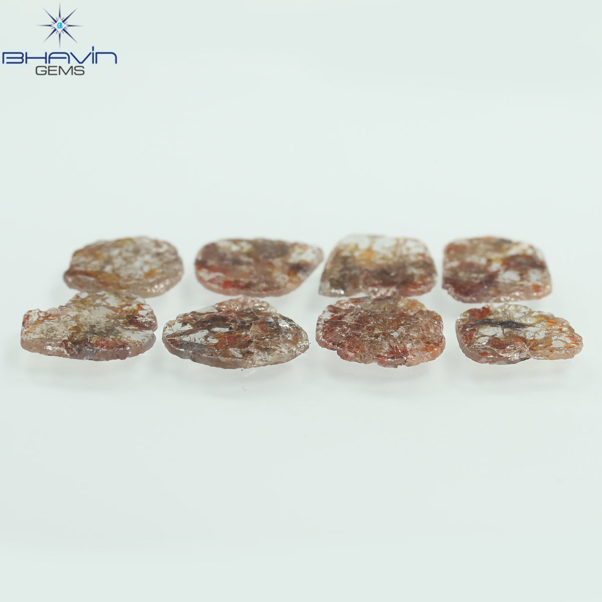 5.09 CT (8 Pcs) Slice Natural Diamond Brown Color Clarity I3 (9.26 MM)