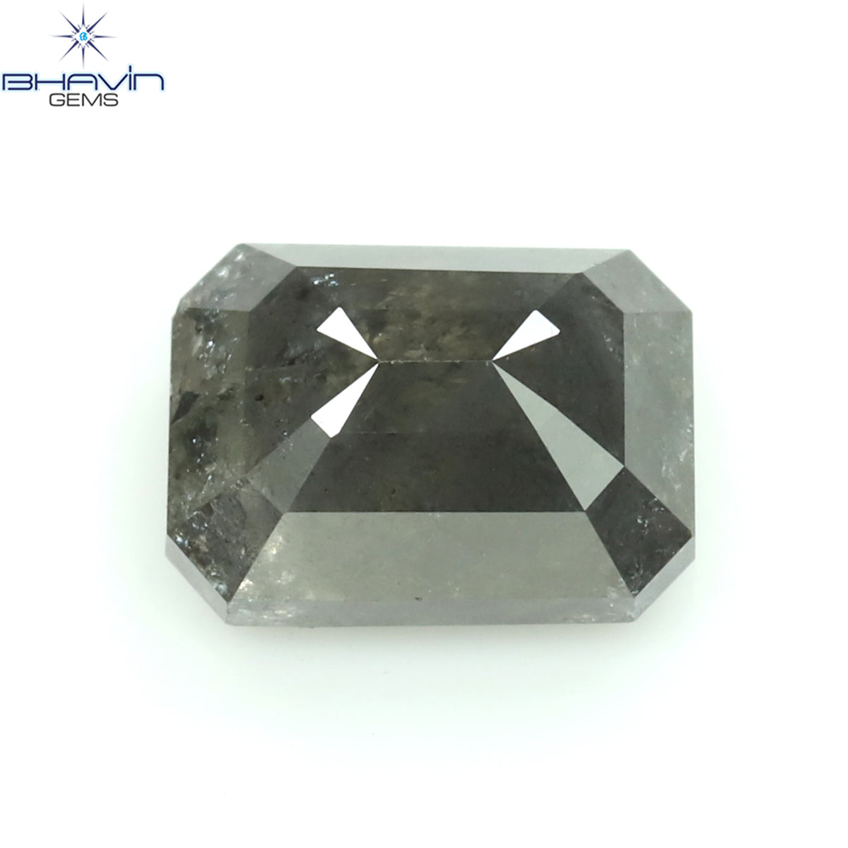1.30 CT Natural Emerald Diamond Salt And Pepper Color Clarity I3 (6.82 MM)