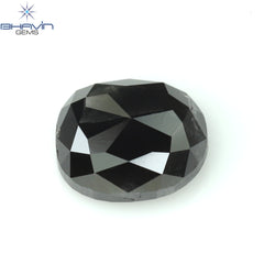 0.77 CT Oval Shape Natural Diamond Black Color I3 Clarity (5.95 MM)
