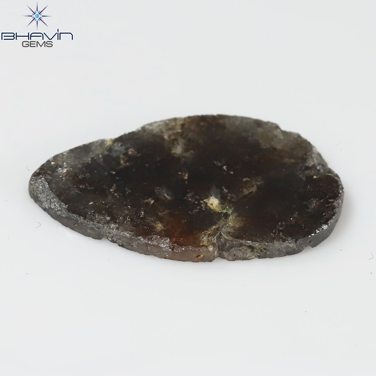 4.01 CT Natural Slice Diamond Brown Color Clarity I3 (19.41 MM)