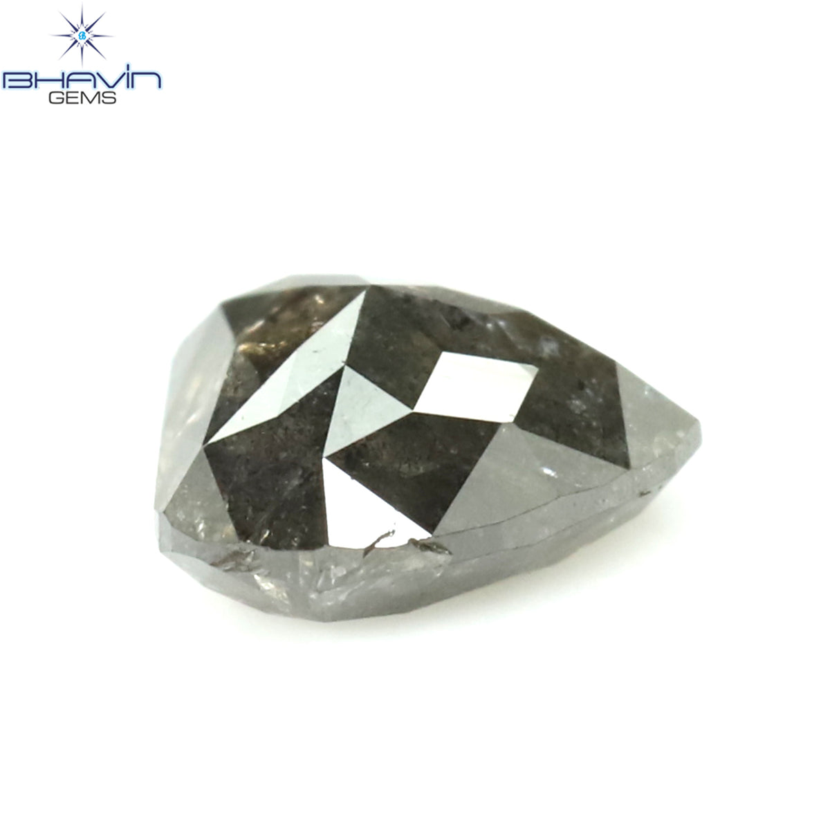 0.54 CT Natural Heart Diamond Salt And Pepper Color Clarity I3 (5.42 MM)