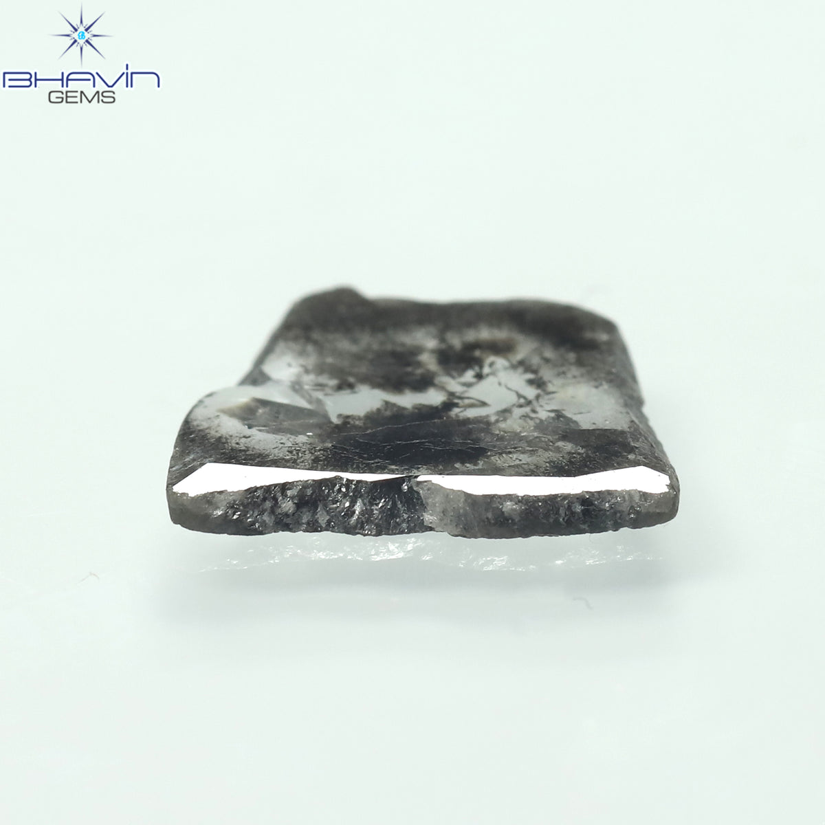 1.29 CT Slice Natural Diamond Salt And Pepper Color Clarity I3 (10.78 MM)
