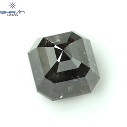 1.17 CT Asscher Shape Natural Diamond Salt And Pepper Color I3 Clarity (5.40 MM)