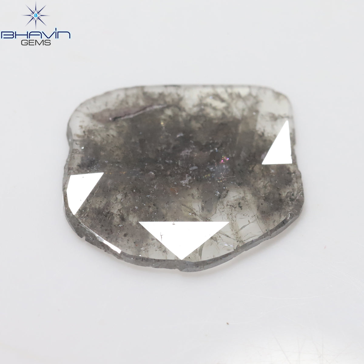 5.25 CT Natural Slice Diamond Salt And Pepper Color Clarity I3 (18.23 MM)