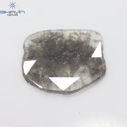 5.25 CT Slice Shape Natural Diamond Salt And Pepper Color I3 Clarity (18.23 MM)