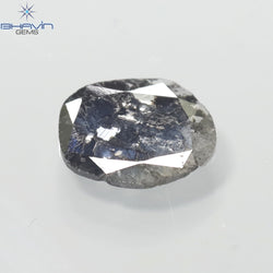 1.06 CT Slice Shape Natural Diamond Salt And Pepper Color I3 Clarity (10.26 MM)