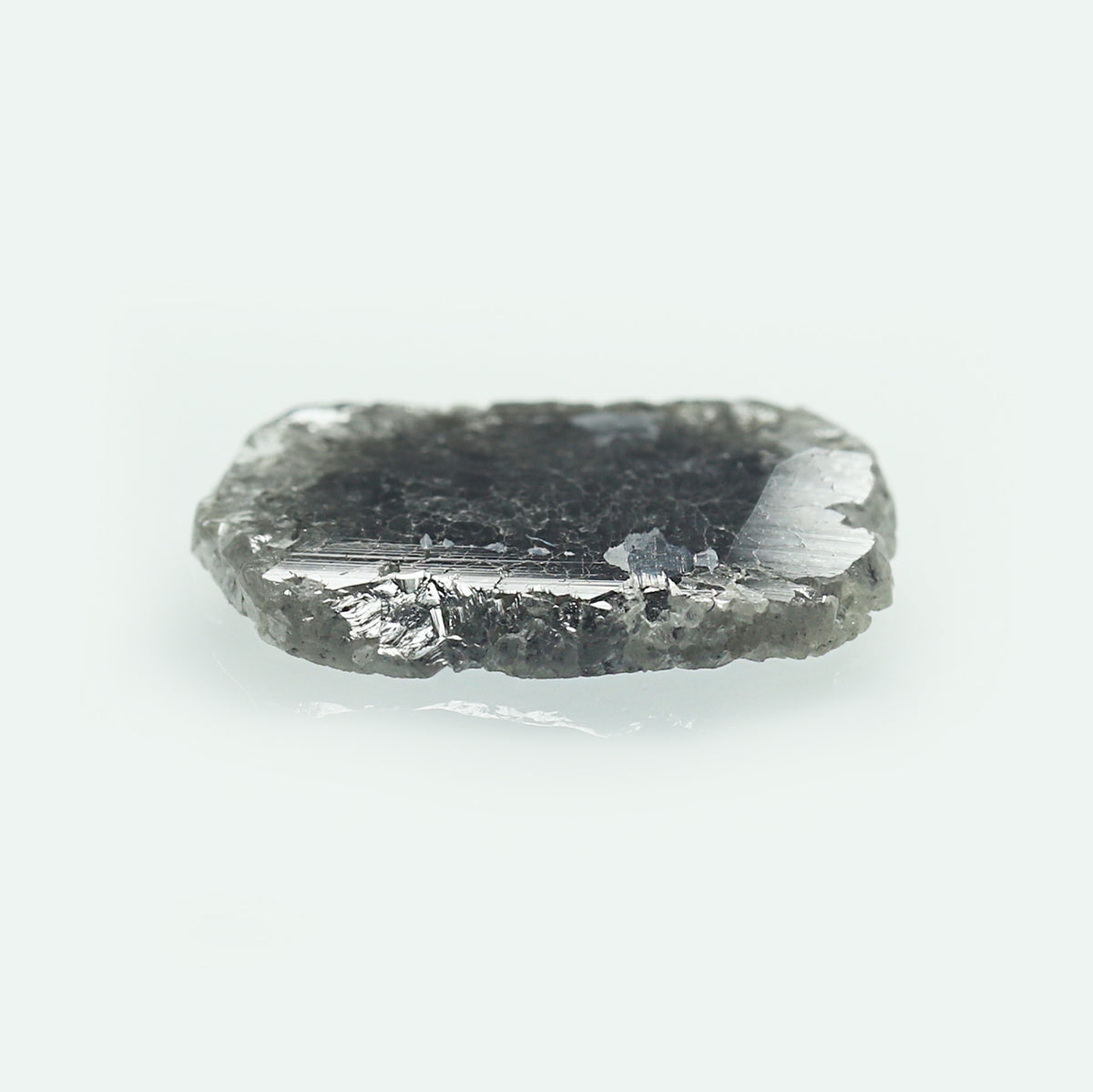 3.00 CT Slice Natural Diamond Salt And Pepper Color Clarity I3 (13.65 MM)