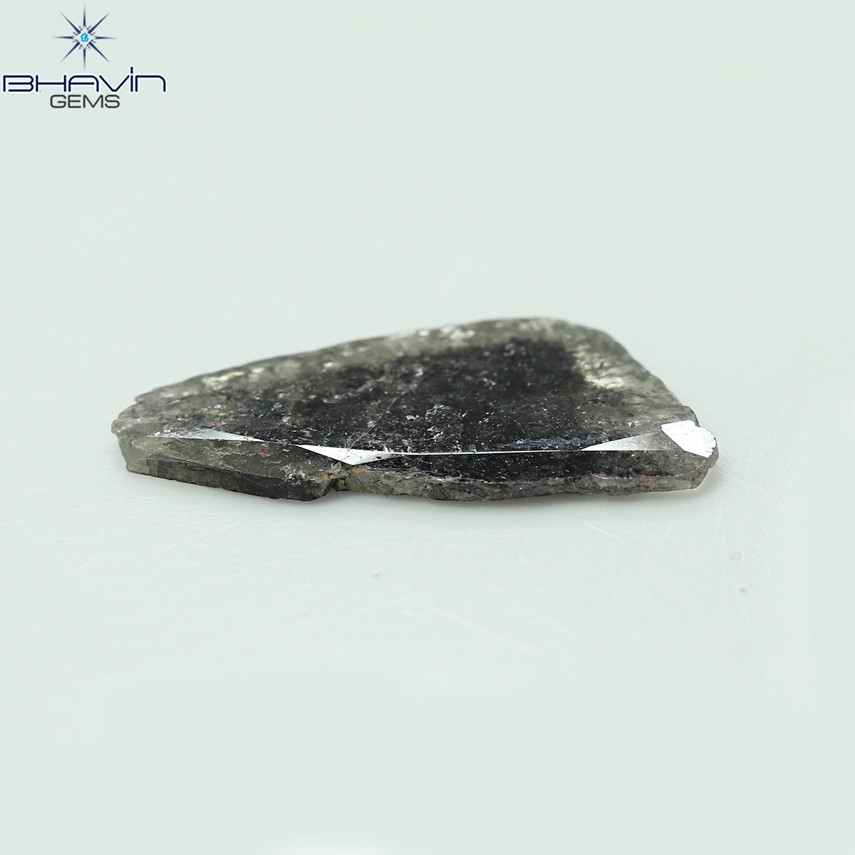 4.08 CT Natural Slice Diamond Salt And Pepper Color Clarity I3 (19.63 MM)