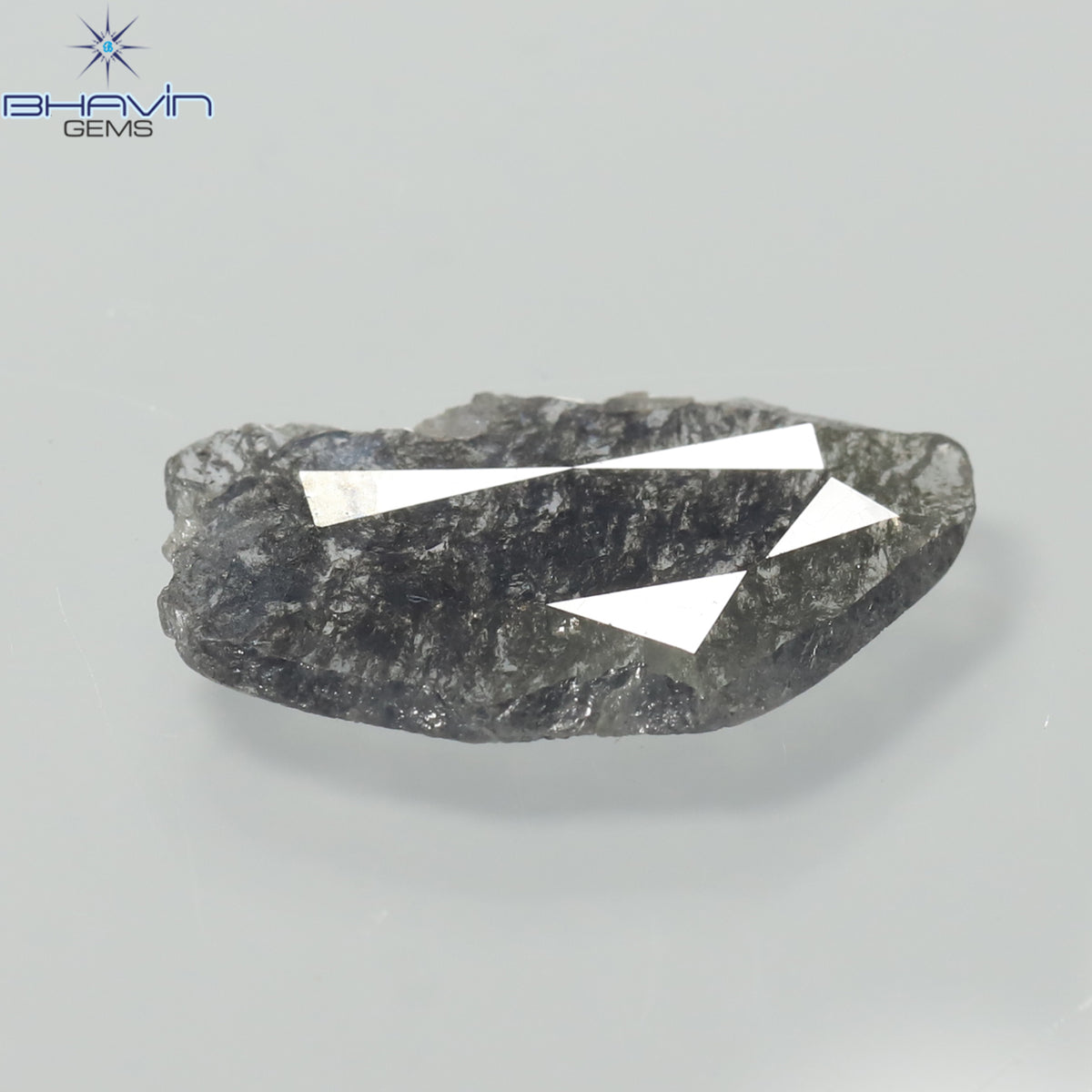 1.23 CT Slice Natural Diamond Salt And Pepper Color Clarity I3 (14.00 MM)