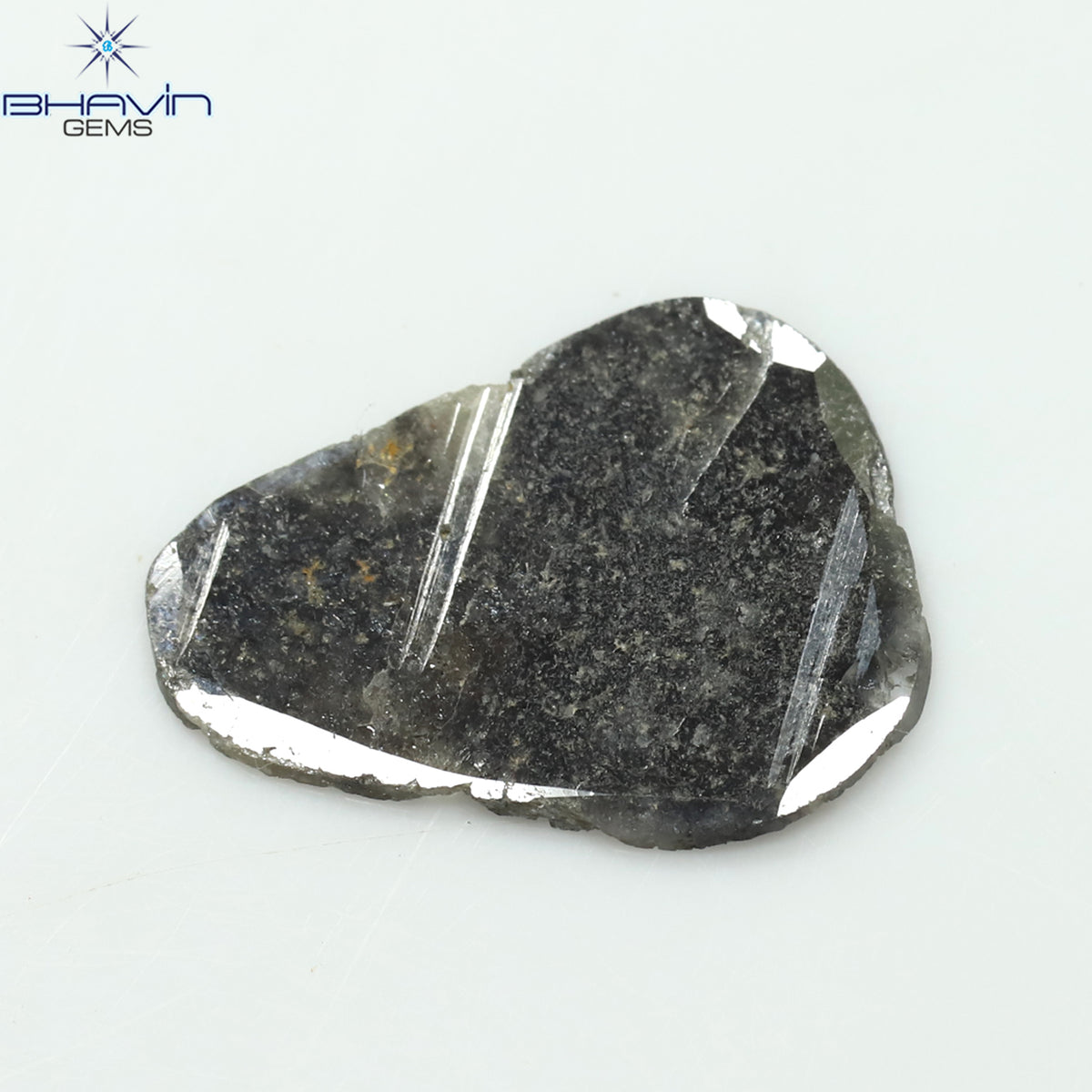 3.28 CT Natural Slice Diamond Salt And Pepper Color Clarity I3 (19.36 MM)