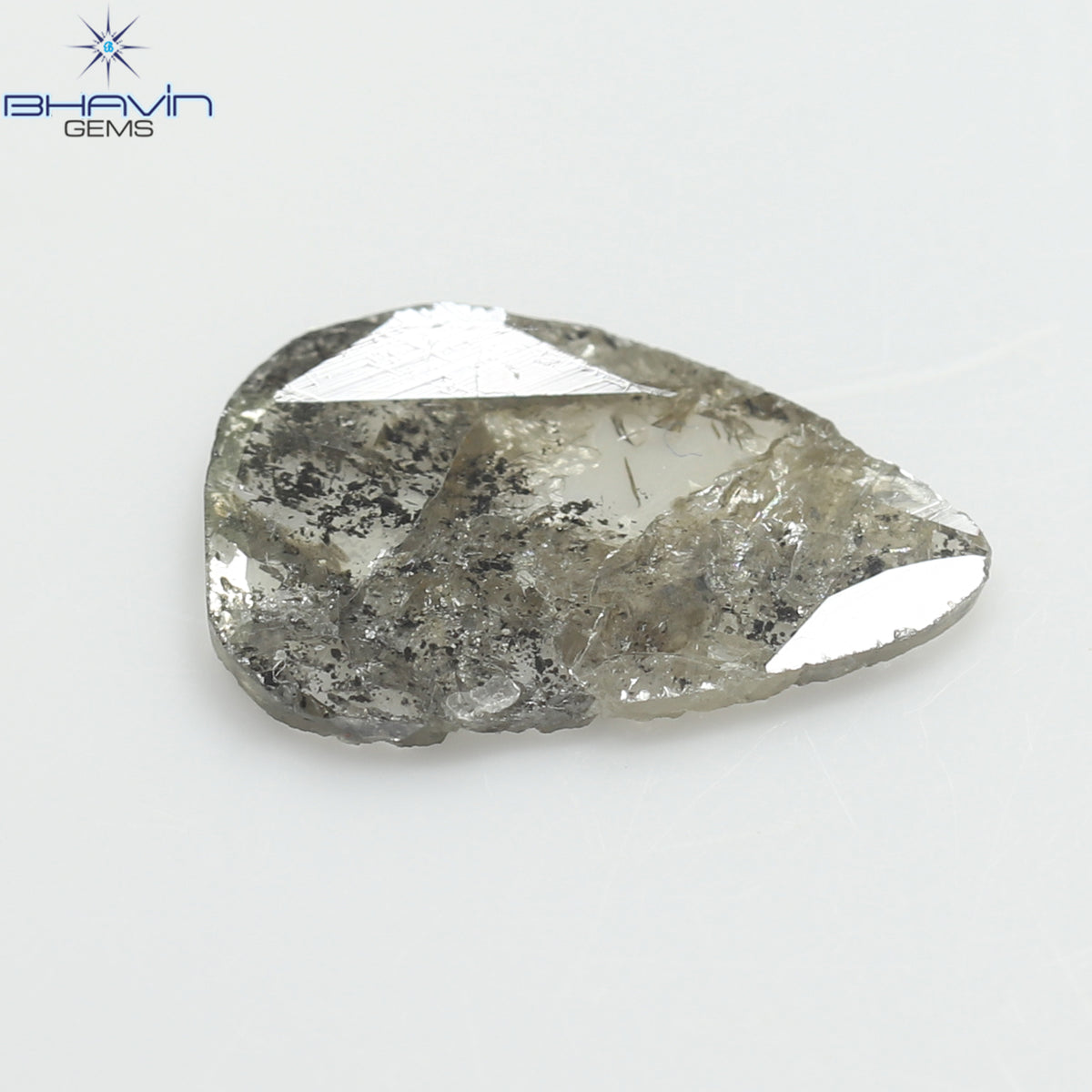 1.07 CT Slice Natural Diamond Salt And Pepper Color Clarity I3 (12.15 MM)