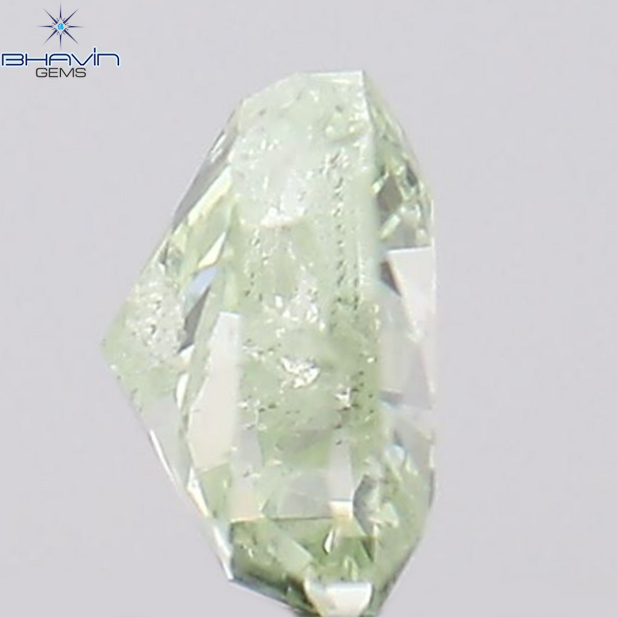 0.14 CT Natural Heart Diamond Enhanced Greenish Yellow Color Clarity SI2 (3.27 MM)