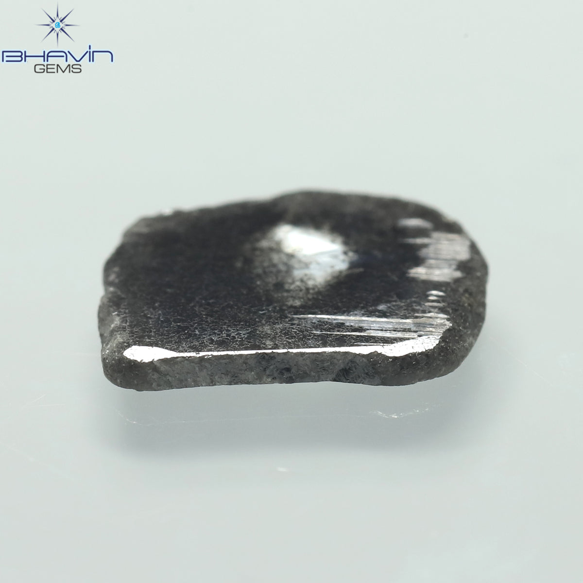 2.24 CT Slice Natural Diamond Salt And Pepper Color Clarity I3 (12.15 MM)