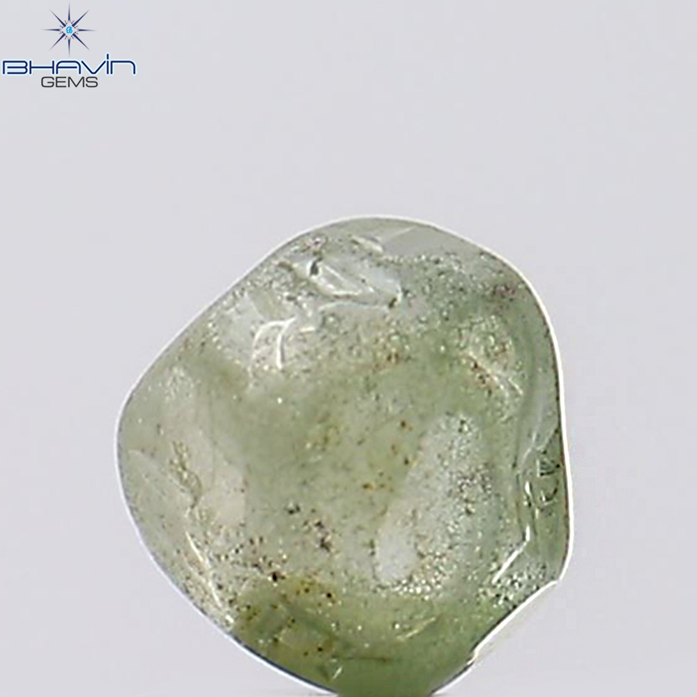 0.91 CT Rough Natural Diamond Enhanced Greenish Blue Color Clarity VS2 (5.03 MM)