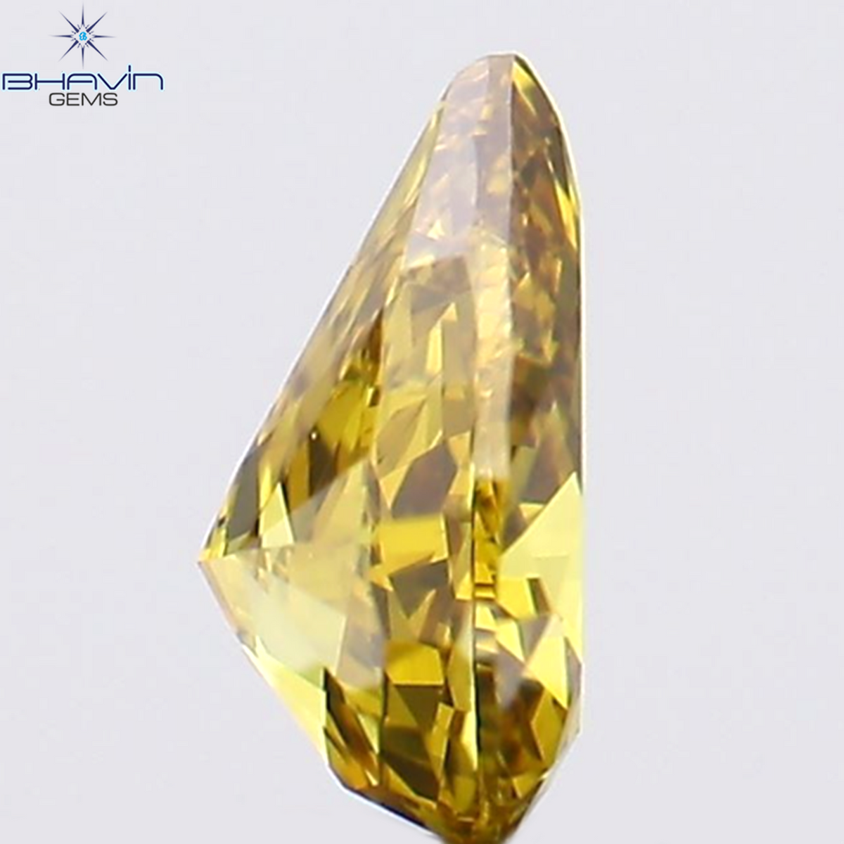 0.12 CT Natural Pear Diamond Enhanced Yellow Color Clarity VS1 (3.65 MM)
