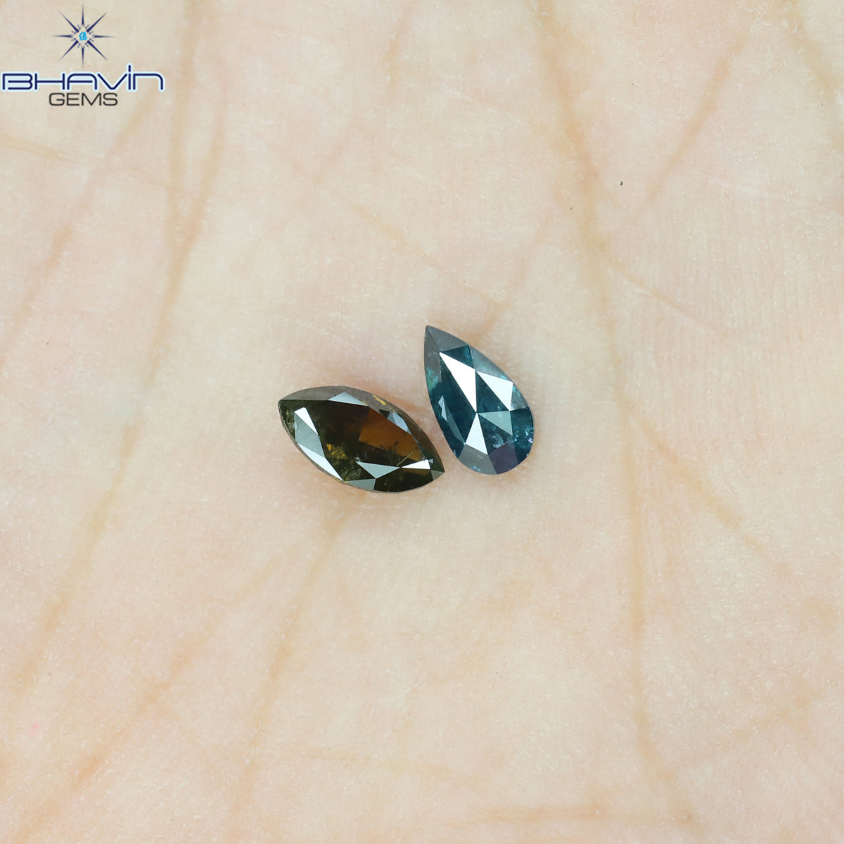 0.29 CT/14 PCS ミックス ダイヤモンド 天然ダイヤモンド ブルー ダイヤモンド SI クラリティ (2.35 MM)