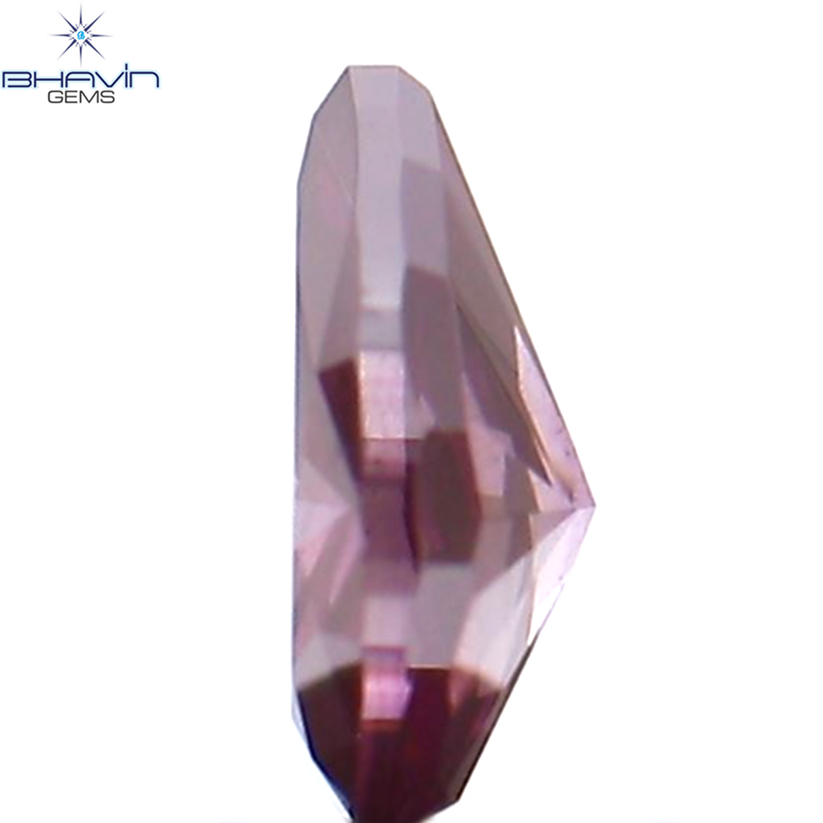 0.13 CT Natural Pear Diamond Enhanced Pink Color Clarity VS1 (4.06 MM)