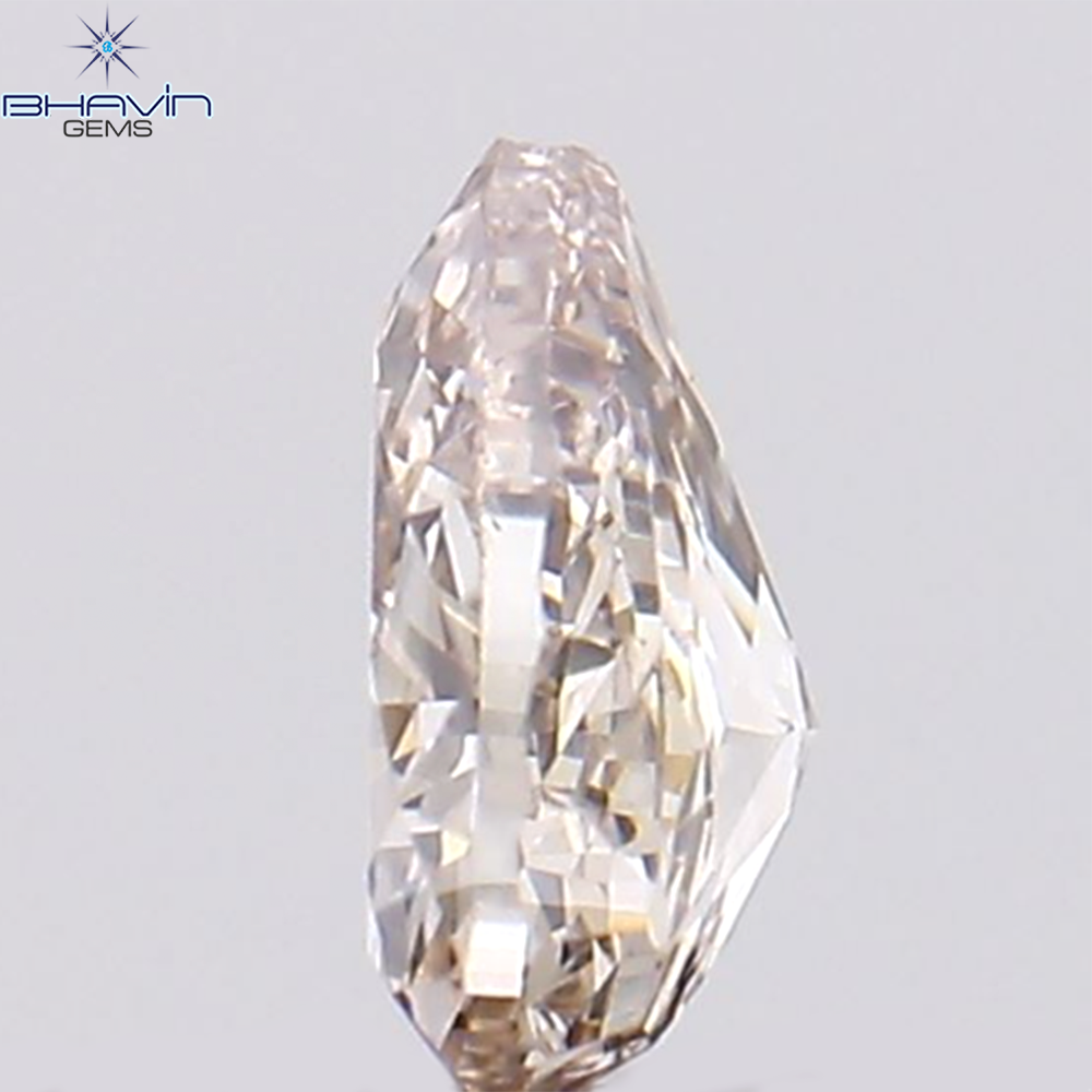 0.17 CT Natural Pear Diamond Pink Color Clarity VS1 (4.06 MM)