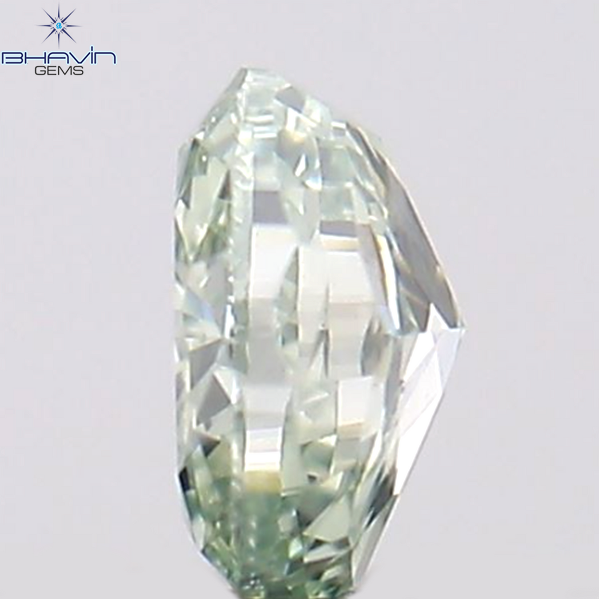 0.08 CT Natural Oval Diamond Enhanced Green Color Clarity VS2 (2.83 MM)