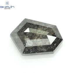 0.52 CT Shield Shape Natural Loose Diamond Salt And Pepper Color I3 Clarity (6.15 MM)