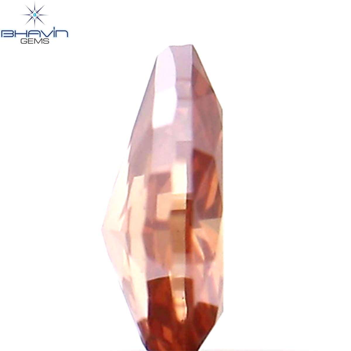 0.14 CT Natural Pear Diamond Enhanced Pink Color Clarity SI1 (4.23 MM)