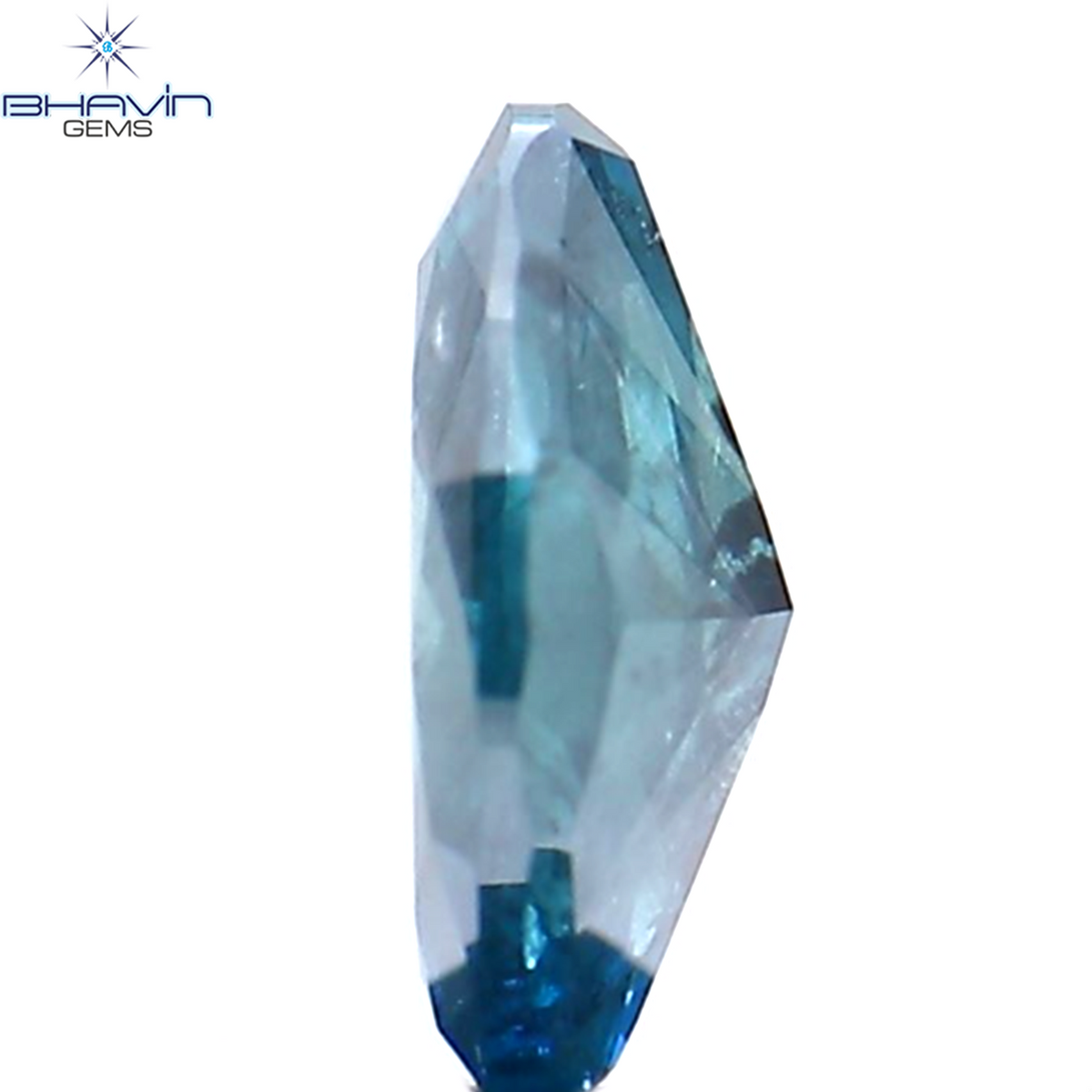0.30 CT Natural Oval Diamond Enhanced Blue Color Clarity I1 (5.92 MM)