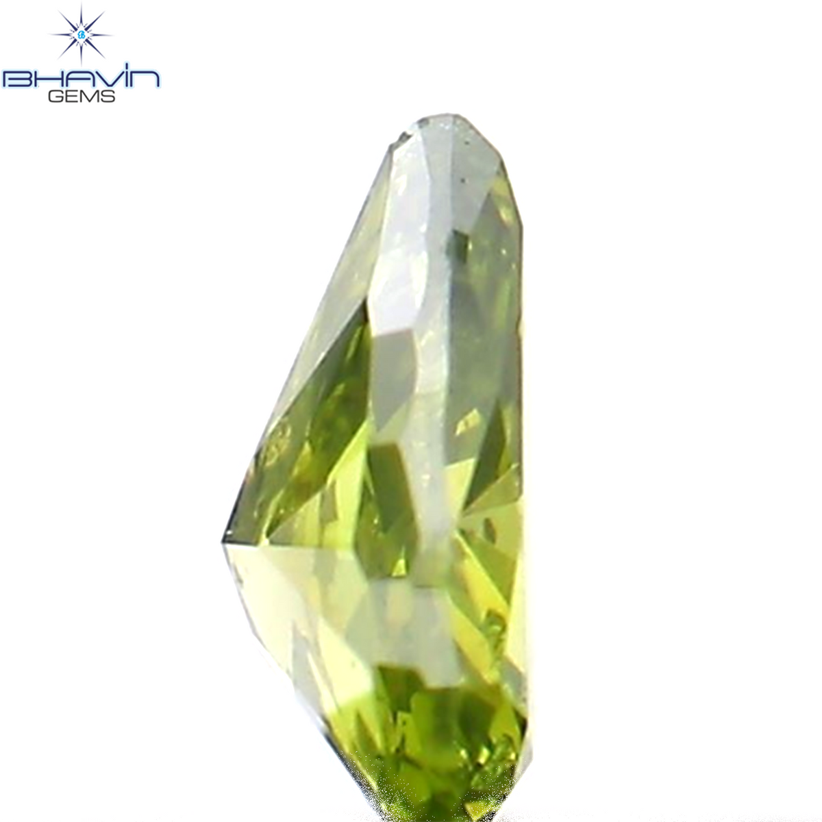 0.15 CT Natural Pear Diamond Enhanced Green Color Clarity SI1 (4.12 MM)