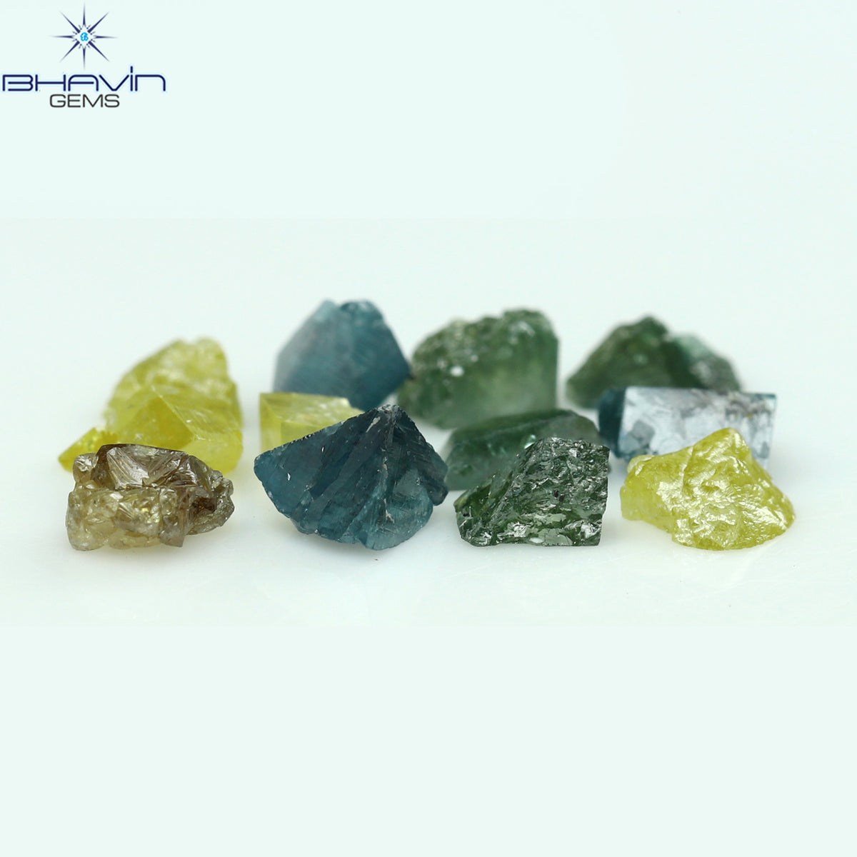 7.79 CT/38 Pcs Natural Rough Diamond Enhanced Mix Fancy Color Clarity I3 (3.89 MM)