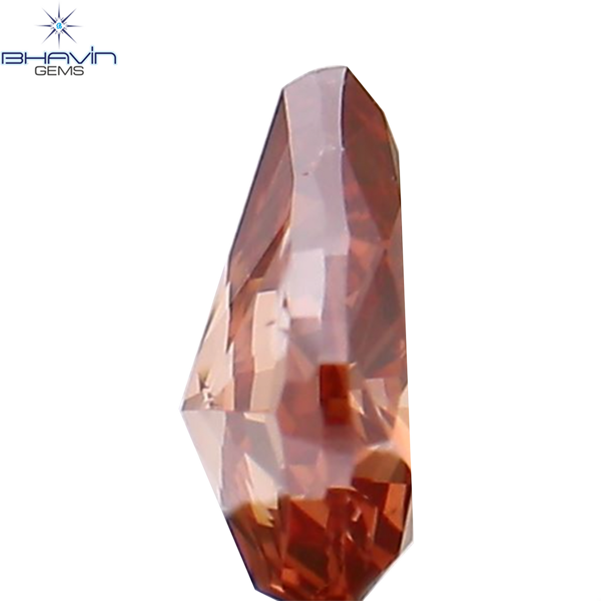0.12 CT Natural Pear Diamond Enhanced Pink Color Clarity SI2 (3.86 MM)